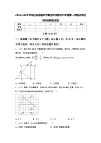 2024-2025学年山东省临沂市野店中学数学九年级第一学期开学质量检测模拟试题【含答案】