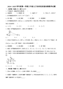 山东省乐陵市化楼镇中学2024-2025学年八年级上学期九月月考数学试题(无答案)