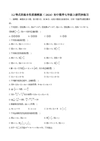 初中湘教版（2024）3.2 等式的基本性质精品课堂检测