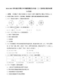 重庆市育才中学教育集团2024—2025学年上学期九年级定时练习数学试卷（9月份）