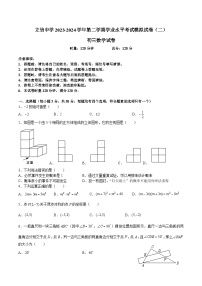 【精品同步练习】全套专题数学2023-2024立信数学中考二模数学试卷（知识梳理+同步练习无答案