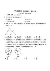 河南省郑州市第四初级中学2024-2025学年上学期九年级第一次月考数学试题+