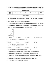 2024-2025学年山东省青岛市黄岛六中学九年级数学第一学期开学监测模拟试题【含答案】