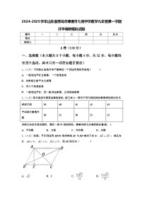 2024-2025学年山东省青岛市即墨市七级中学数学九年级第一学期开学调研模拟试题【含答案】