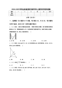 2024-2025学年山东省日照于里中学九上数学开学统考试题【含答案】