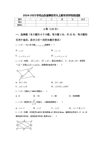 2024-2025学年山东省泰安市九上数学开学检测试题【含答案】