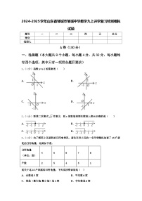 2024-2025学年山东省邹城市邹城中学数学九上开学复习检测模拟试题【含答案】