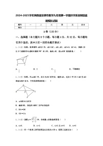 2024-2025学年陕西省安康市数学九年级第一学期开学质量跟踪监视模拟试题【含答案】