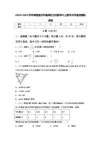 2024-2025学年陕西省汉中南郑区五校联考九上数学开学监测模拟试题【含答案】