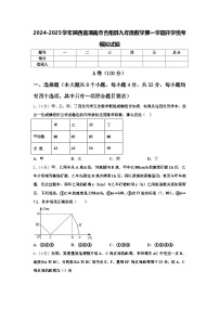 2024-2025学年陕西省渭南市合阳县九年级数学第一学期开学统考模拟试题【含答案】