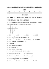 2024-2025学年四川省北师大广安实验学校数学九上开学考试模拟试题【含答案】