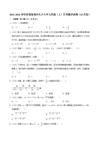 2023-2024学年河南省郑州九十六中七（上）10月份月考数学试卷及答案