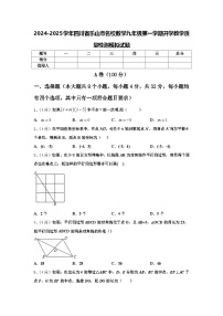 2024-2025学年四川省乐山市名校数学九年级第一学期开学教学质量检测模拟试题【含答案】