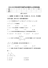 2024-2025学年天津市宁河县芦台五中数学九上开学统考试题【含答案】