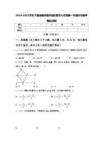 2024-2025学年下期湖南岳阳市城区数学九年级第一学期开学联考模拟试题【含答案】