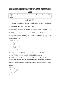 2024-2025学年张家界市重点中学数学九年级第一学期开学达标测试试题【含答案】