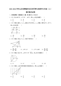 2023-2024学年山东省聊城市东昌府区等九校联考九年级（上）期中数学试卷