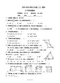 2023-2024学年福建省厦门市八年级（上）段考数学试卷（12月份）