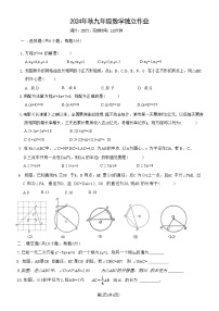 江苏省泰州市姜堰区实验初级中学2024-2025学年九年级上学期9月月考数学试题