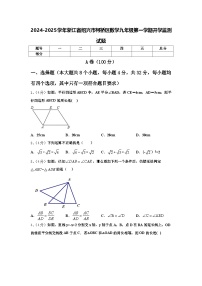 2024-2025学年浙江省绍兴市柯桥区数学九年级第一学期开学监测试题【含答案】