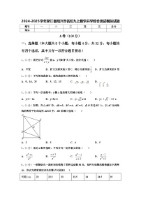 2024-2025学年浙江省绍兴市名校九上数学开学综合测试模拟试题【含答案】