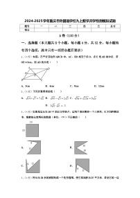 2024-2025学年重庆市外国语学校九上数学开学检测模拟试题【含答案】