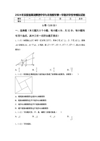 2024年安徽省巢湖第四中学九年级数学第一学期开学统考模拟试题【含答案】