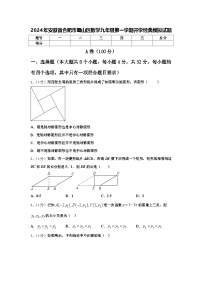 2024年安徽省合肥市蜀山区数学九年级第一学期开学经典模拟试题【含答案】