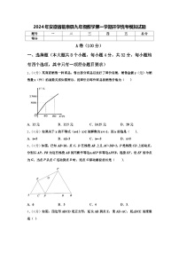 2024年安徽省临泉县九年级数学第一学期开学统考模拟试题【含答案】