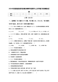 2024年安徽省宣城市宣州区雁翅学校数学九上开学复习检测模拟试题【含答案】