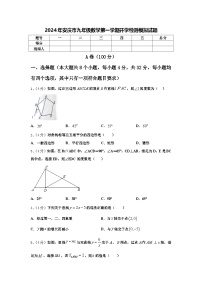 2024年安庆市九年级数学第一学期开学检测模拟试题【含答案】