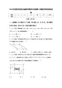 2024年北京市北京大附属中学数学九年级第一学期开学综合测试试题【含答案】