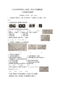 云南省文山壮族苗族自治州文山市第三中学2024-2025学年八年级上学期9月月考数学试题