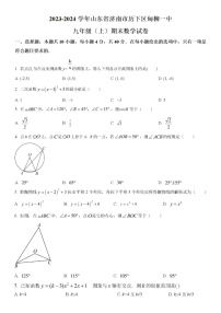 2023-2024学年济南市历下区甸柳一中九年级(上)期末数学试卷（含答案）
