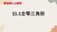 初中数学青岛版（2024）八年级上册1.1 全等三角形教课课件ppt