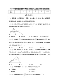 2024年福建省福州市平潭综合实验区九上数学开学综合测试试题【含答案】