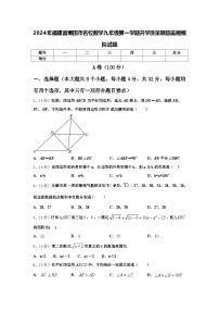 2024年福建省莆田市名校数学九年级第一学期开学质量跟踪监视模拟试题【含答案】