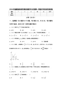 2024年福建省泉州市惠安县数学九年级第一学期开学质量检测试题【含答案】