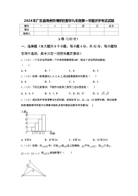 2024年广东省潮州市湘桥区数学九年级第一学期开学考试试题【含答案】