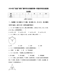 2024年广东省广州市广雅中学九年级数学第一学期开学综合测试模拟试题【含答案】