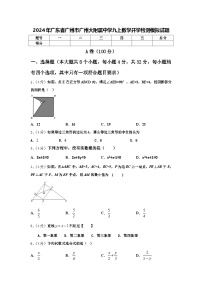 2024年广东省广州市广州大附属中学九上数学开学检测模拟试题【含答案】