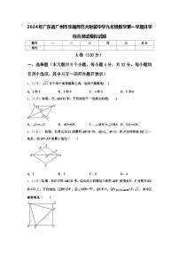 2024年广东省广州市华南师范大附属中学九年级数学第一学期开学综合测试模拟试题【含答案】