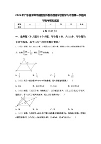 2024年广东省深圳市福田区侨香外国语学校数学九年级第一学期开学统考模拟试题【含答案】