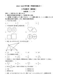 河北省邢台市第十九中学2024-2025学年九年级上学期9月月考数学试题