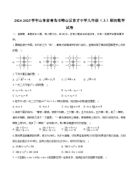 2024-2025学年山东省青岛市崂山区育才中学九年级（上）期初数学试卷（含解析）