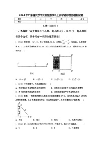 2024年广东省云浮市云安区数学九上开学达标检测模拟试题【含答案】