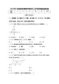 2024年广东省珠海市第四中学数学九上开学质量跟踪监视试题【含答案】