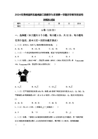 2024年贵州省黔东南州麻江县数学九年级第一学期开学教学质量检测模拟试题【含答案】