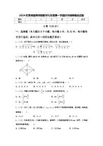 2024年贵州省桐梓县数学九年级第一学期开学调研模拟试题【含答案】