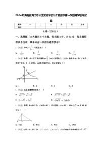 2024年海南省海口市长流实验学校九年级数学第一学期开学联考试题【含答案】